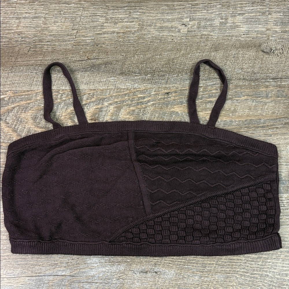 Free People FP Beach Knit “Brami” Crop Top (Size Small)